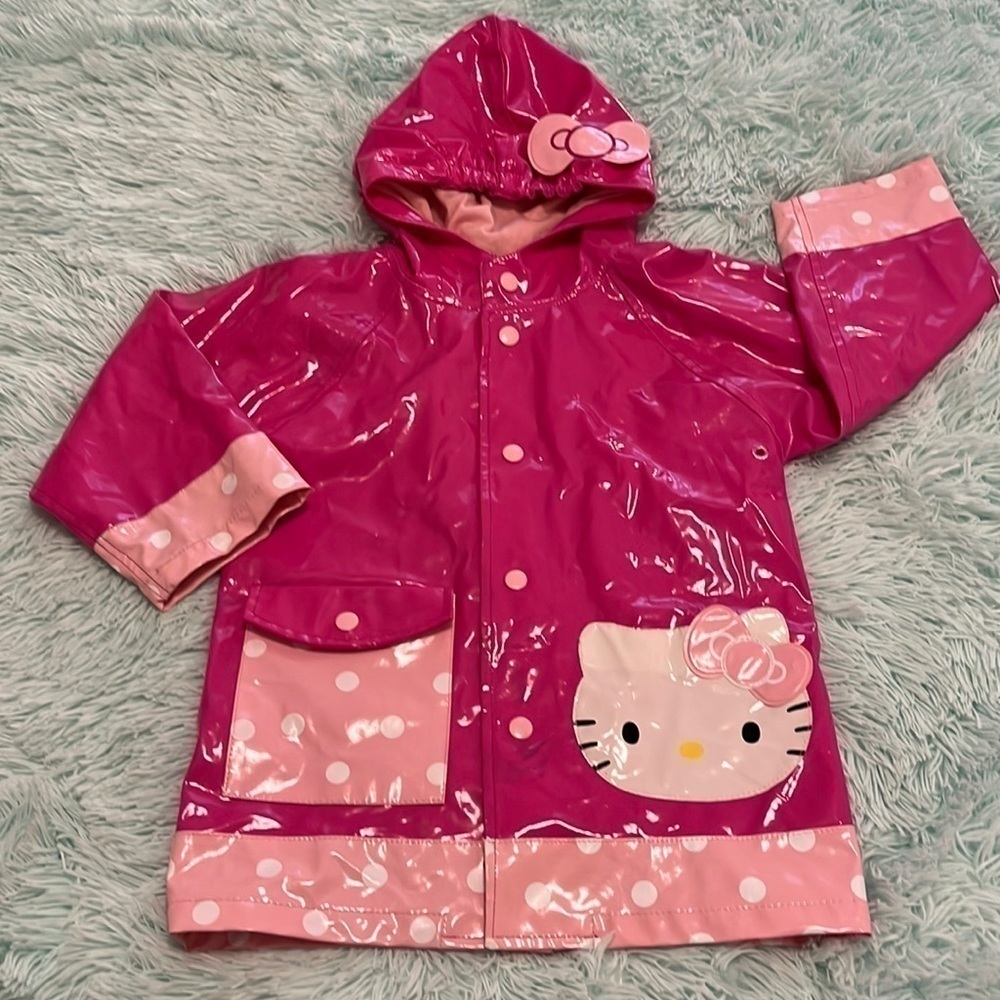 Western Chief Kids Hello Kitty Rain Coat size 3T.
